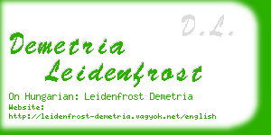 demetria leidenfrost business card